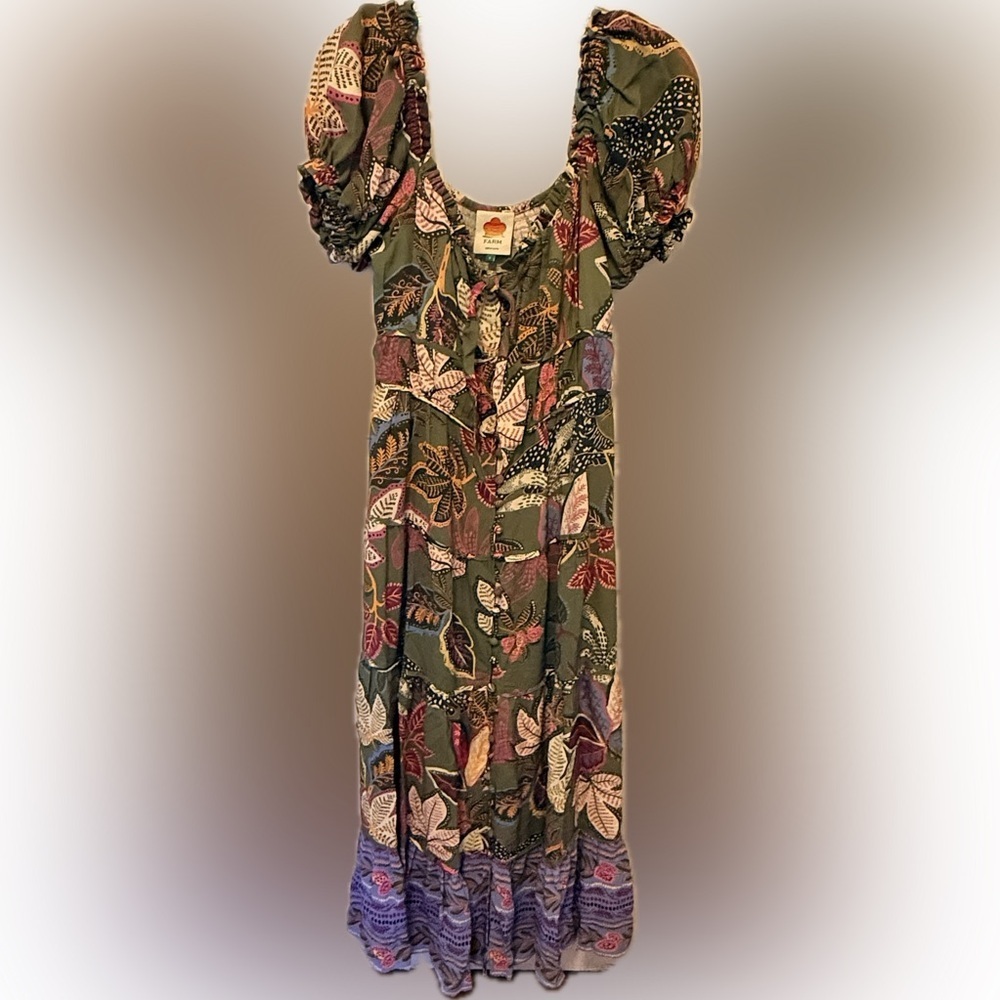 Farm Rio Wild Jungle Maxi Dress nwot - Picture 2 of 11